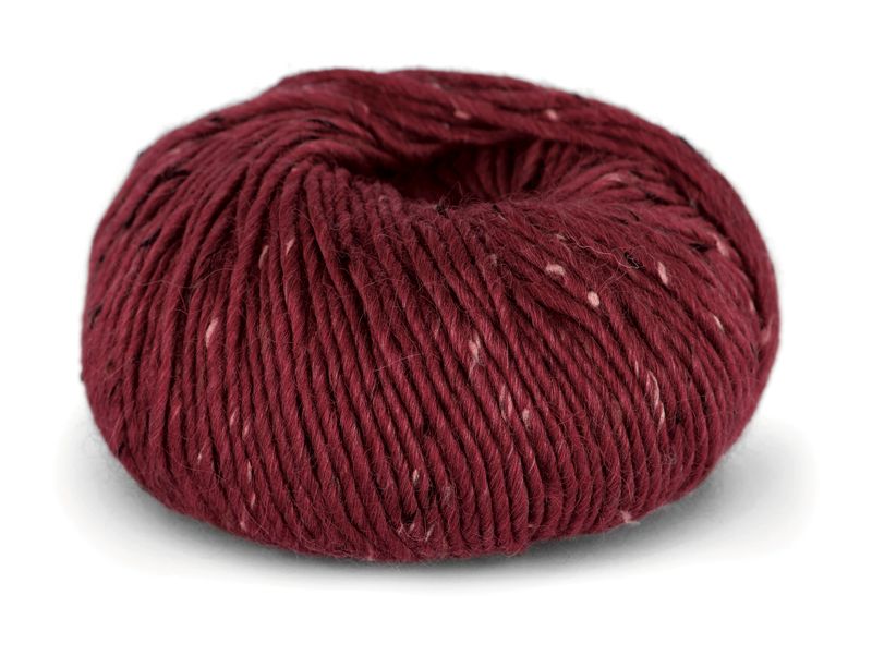 116 Alpakka Tweed Dyp rød